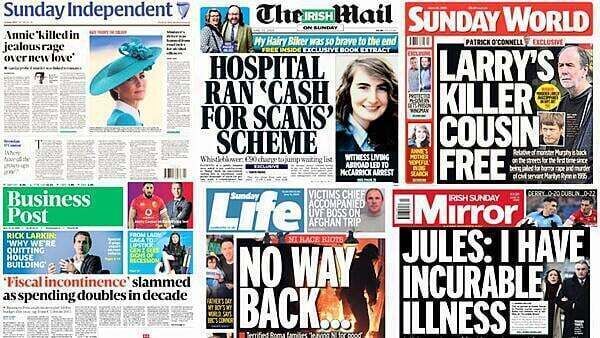 What the papers say: Sunday's front pages