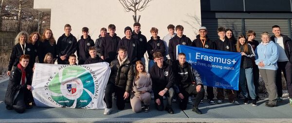 Portlaoise College students pictured during their trip to OSZ Schlanders in South Tyrol
