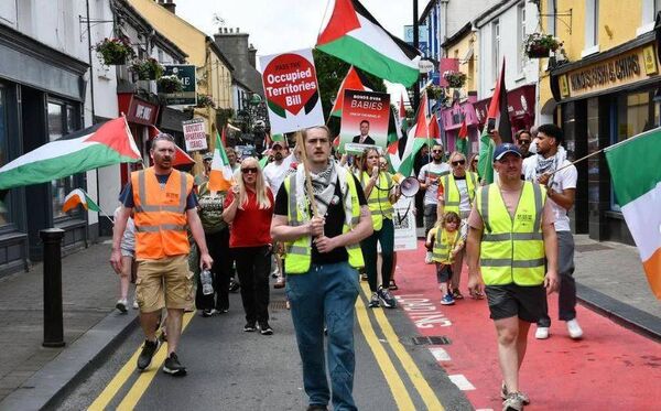The peace rally passing through Portlaoise town centre on Saturday. Photo: Laois IPSC The peace rally passing through Portlaoise town centre on Saturday. Photo: Laois IPSC