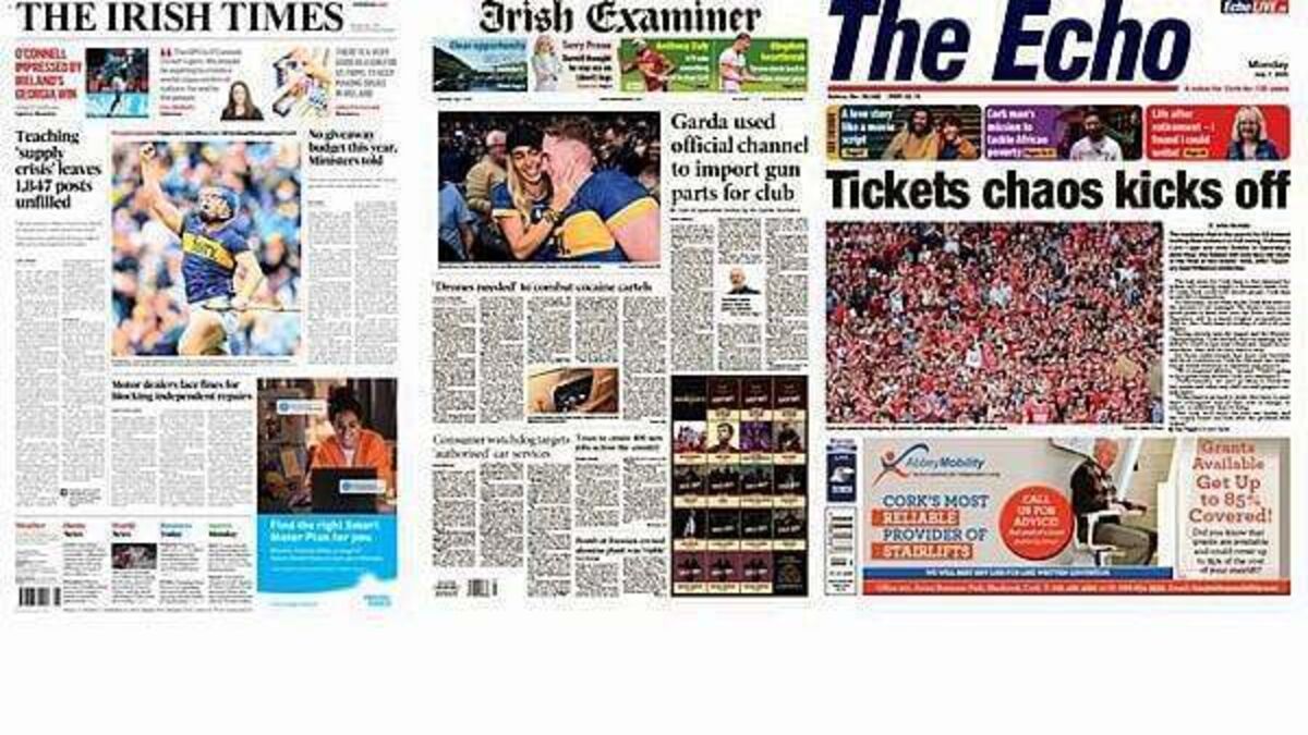 What the papers say: Monday's front pages