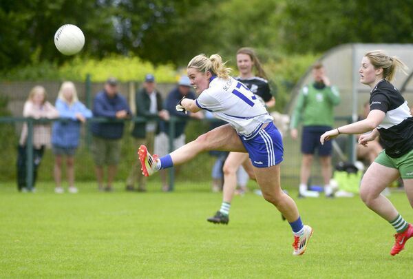 Aoife Cummins (St Conleth's) playing for a score against Portlaoise on Sunday Photo: Denis Byrne