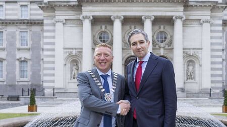 Tánaiste greets first citizen of Laois in Leinster House