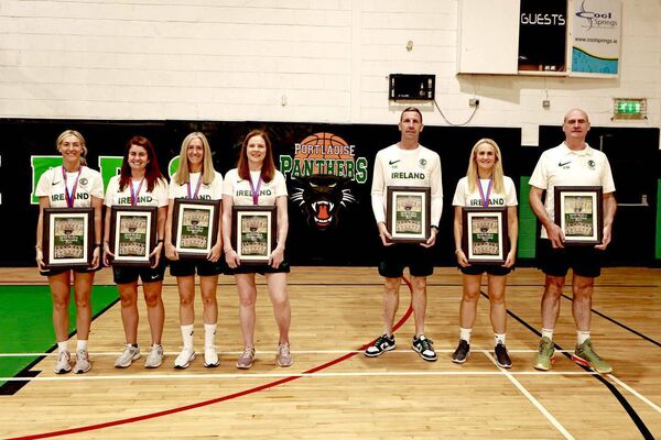 The returning internationals - Grainne Tomlison, Attracta Phelan, GrainneO'Sullivan, Annmaire Troy, Greg Dunne Catherine Ash and Eugne Walsh The returning internationals - Grainne Tomlison, Attracta Phelan, GrainneO'Sullivan, Annmaire Troy, Greg Dunne Catherine Ash and Eugne Walsh