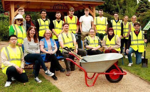 Staff from Fingleton White along with volunteers from Abbeyleix Tiody Town who took part in the Laois Volunteer Centre organised corporate volunteering project.