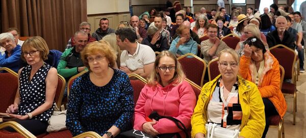 Some of those who attended the meeting opposing planning permission for the provision of two proposed IPAS Centres in the village. 