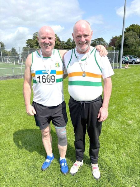 Michael Kelly and John Territt who won medals in the Masters All Irelands at the weekend Michael Kelly and John Territt who won medals in the Masters All Irelands at the weekend