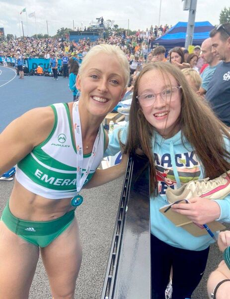 Roisin Kearney and National 100mH Champion Sarah Lavin