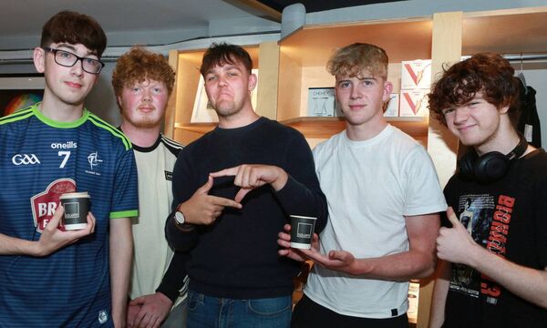 Ryan Moore, Finn O’Mahoney, Keith Kelly, Jack Keyes and Lennon O’Mahoney who were photographed at the Square Coffee in Portlaoise on the first night of the late-night initiative. Photo: Michael Scully Ryan Moore, Finn O’Mahoney, Keith Kelly, Jack Keyes and Lennon O’Mahoney who were photographed at the Square Coffee in Portlaoise on the first night of the late-night initiative. Photo: Michael Scully