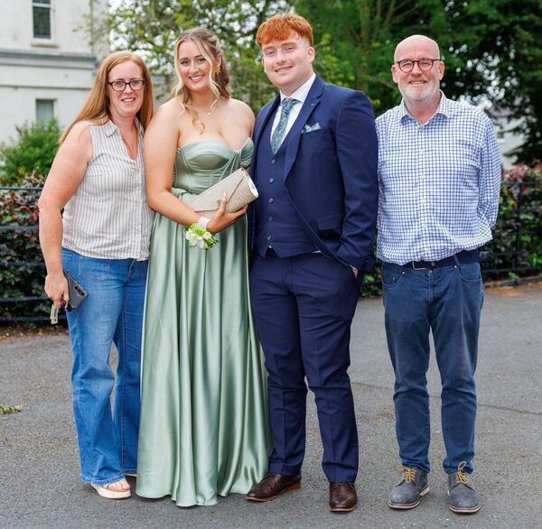 Jenna Ivory and her mother Deirdre and Patrick Kelly with his father Niall