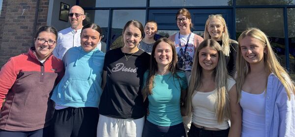Some of the leaving cert students with their teachers from Heywood Community School who collected their leaving cert exam results Some of the leaving cert students with their teachers from Heywood Community School who collected their leaving cert exam results