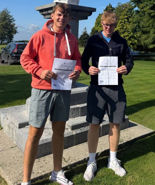 Students from Heywood Community School Eoghan Murphy and Eoin Prendergast after they collected their leaving cert results Students from Heywood Community School Eoghan Murphy and Eoin Prendergast after they collected their leaving cert results