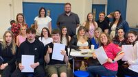 Celebrations at Dunamase College at leaving cert exam results