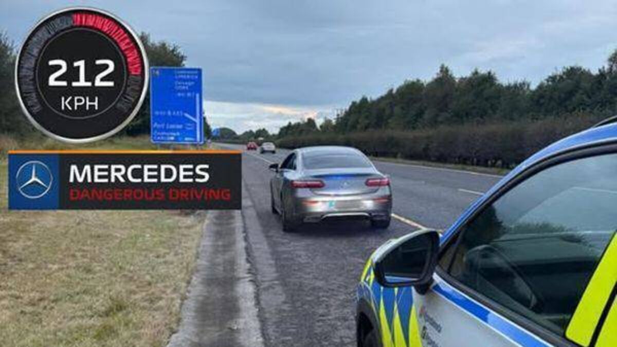 Mercedes driver arrested in Laois for doing 212kph