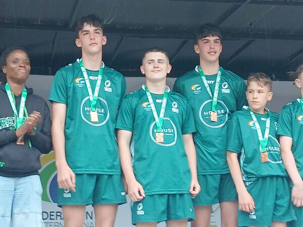 Jack Delany (centre) with his bronze medal winning Ireland Boys 15s teammates Jack Delany (centre) with his bronze medal winning Ireland Boys 15s teammates