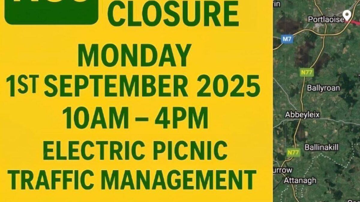 Major Laois road closed today