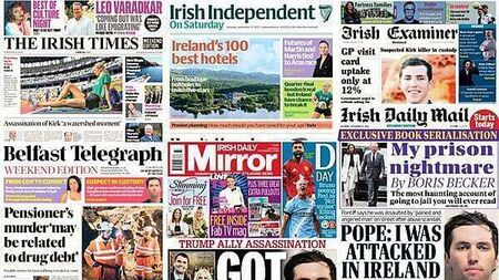 What the papers say: Saturday's front pages
