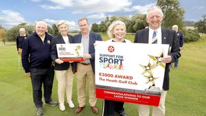 The Heath Golf Club receives €5,000 award under Texaco Support for Sport initiative