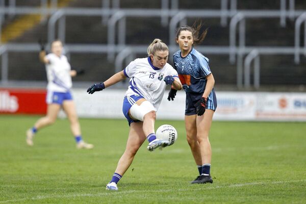 St Conleth's Emma Lawlor shoots at goal in their SFC semi-final win over Ballyroan Photo: David Maher St Conleth's Emma Lawlor shoots at goal in their SFC semi-final win over Ballyroan Photo: David Maher