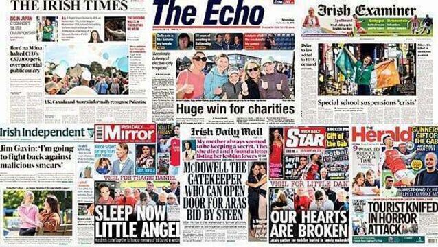 What the papers say: Monday's front pages What the papers say: Monday's front pages