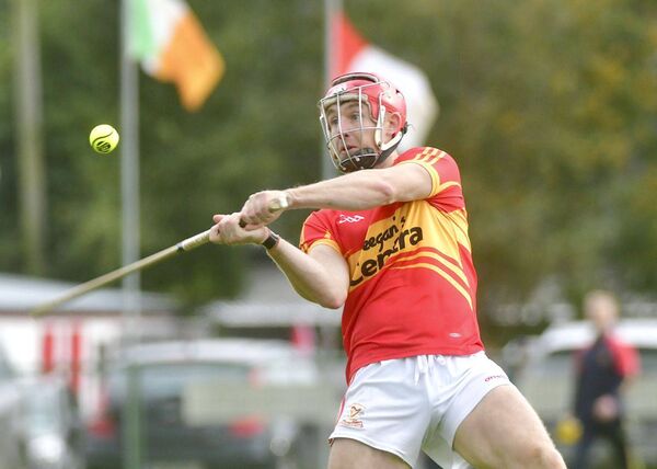 Ciaran Comerford (The Harps) playing for a score against Castletown in the SHC 'B' semi-final at St Fintan's GAA, Mountrath on Saturday Photo: Denis Byrne Ciaran Comerford (The Harps) playing for a score against Castletown in the SHC 'B' semi-final at St Fintan's GAA, Mountrath on Saturday Photo: Denis Byrne