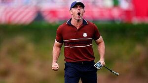 Europe three points away from winning Ryder Cup outright after fiery day two Europe three points away from winning Ryder Cup outright after fiery day two