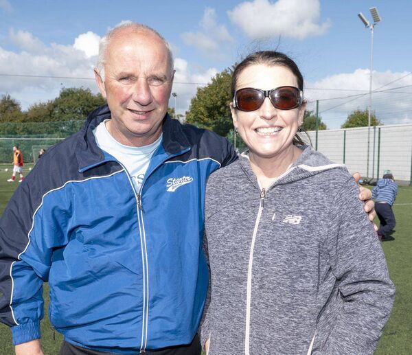 Tadhg O'Neill and Paula McEvoy at the Emlyn Cup charity match Photo: Denis Byrne