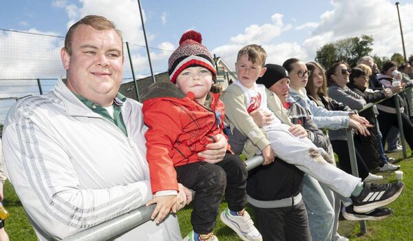 Garry and Noah Hearns at the Emlyn Cup charity match Photo: Denis Byrne