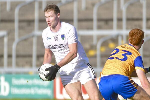 Niall Dunne (Courtwood) checks his options in the SFC semi-final win over St Joseph's Photo: Denis Byrne