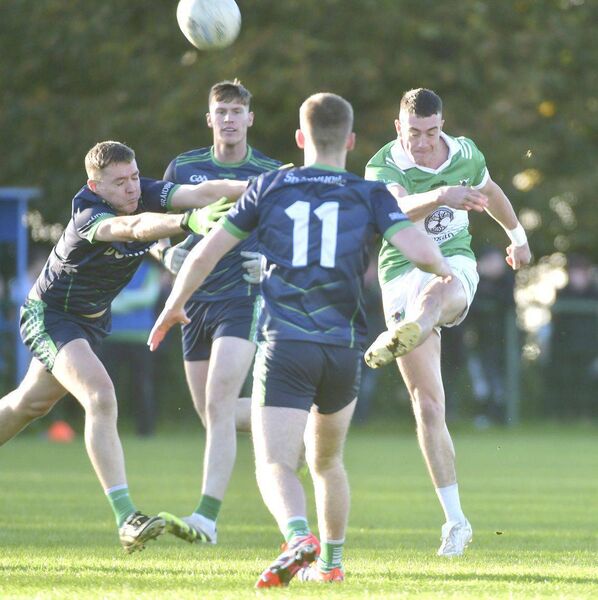 Charlie Friel (Stradbally) playing for a score on Saturday Photo: Denis Byrne