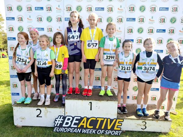 The Podium of the U/10 Girls Race