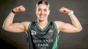 <p>Portlaoise Panthers' Alyssa Velles pictured at the Basketball Ireland Domino's National League season launch Photo: ©INPHO/Dan Sheridan</p>
