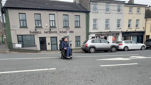 Laois wheelchair user’s video highlights ‘lethal’ roads