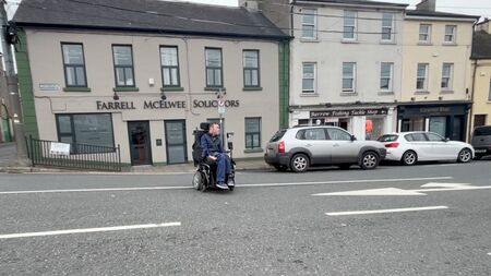 Laois wheelchair user’s video highlights ‘lethal’ roads