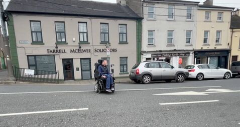 Laois wheelchair user’s video highlights ‘lethal’ roads 