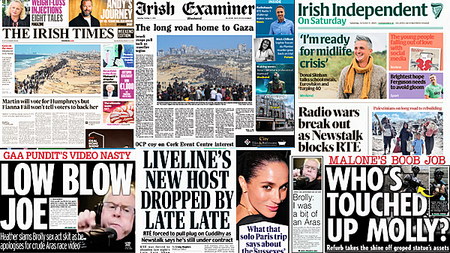 What the papers say: Saturday's front pages