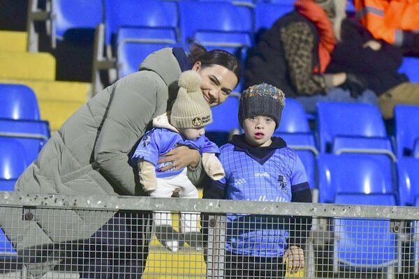 Happy days for these Ballyroan Abbey supporters Photo: Denis Byrne