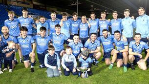 <p>The Ballyroan Abbey team which claimed the Laois Shopping Centre Junior Football Championship title when getting the better of Barrowhouse at Laois Hire O'Moore Park on Friday night Photo Denis Byrne</p>