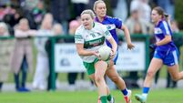 Aisling is lost for words but delighted to lift the Lulu Carroll Cup 