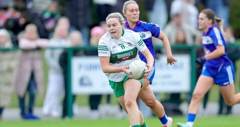 Aisling is lost for words but delighted to lift the Lulu Carroll Cup 