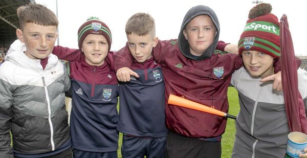 Young Portarlington supporters on Sunday Photo: Denis Byrne Young Portarlington supporters on Sunday Photo: Denis Byrne