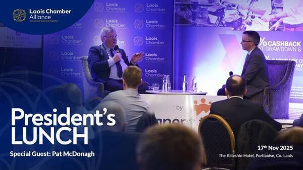 Laois Chamber Alliance plan to serve up a treat at President’s Day Lunch