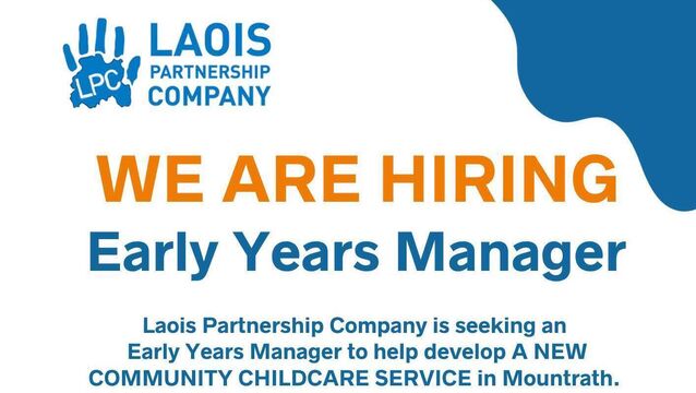 Laois Partnership Company to open new childcare service at Bloom HQ
