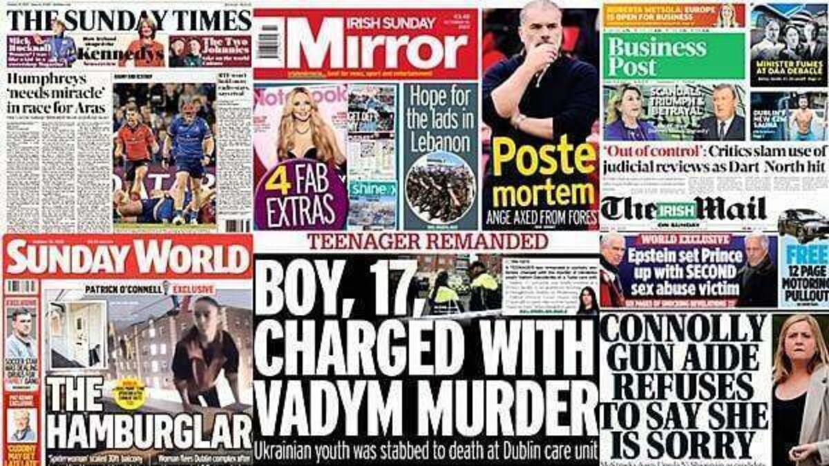 What the papers say: Sunday's front pages