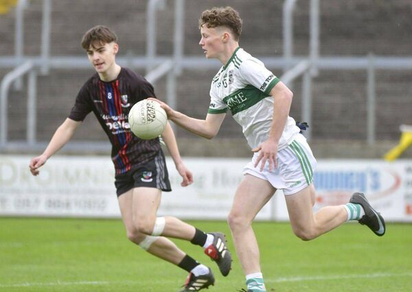 Portlaoise's Fionn Delaney breaking in their U/15 Championship final against Mountmellick Gaels on Saturday Photo: Denis Byrne Portlaoise's Fionn Delaney breaking in their U/15 Championship final against Mountmellick Gaels on Saturday Photo: Denis Byrne