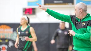 <p>Portlaoise Panthers coach, Peter O'Sullivan was not at all happy with the way his side coughed a good lead against Cavan Eagles Photo: Paul Dargan</p>
