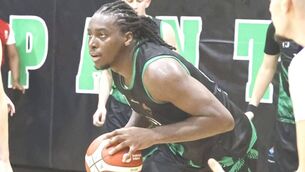<p>Rich Ashu lead the charge as Portlaoise Panthers had a great win on the road getting the better of Carrick Cruisers Photo: David Maher</p>