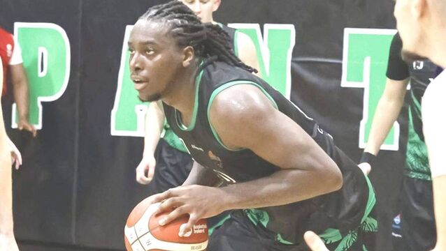 <p>Rich Ashu lead the charge as Portlaoise Panthers had a great win on the road getting the better of Carrick Cruisers Photo: David Maher</p>