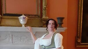 <p> Dr Melissa Shiels as she appears in her costumed talks</p>