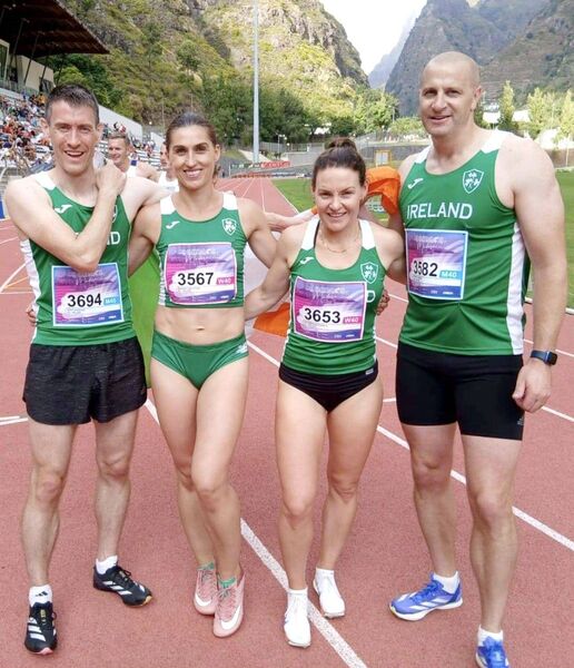 The Irish Mixed 4by 400m Relay Team including Peter Condron The Irish Mixed 4by 400m Relay Team including Peter Condron