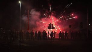 <p>Scenes of unrest at Citywest </p>